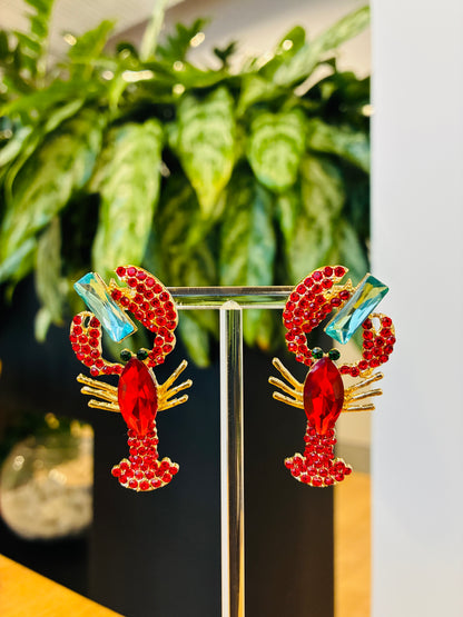 Diamond Lobster Earrings