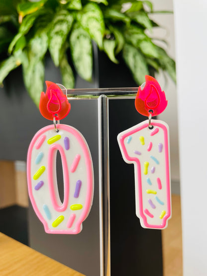 Birthday Number Earrings
