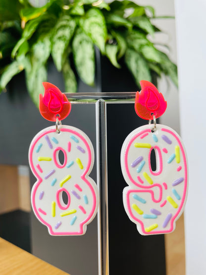 Birthday Number Earrings