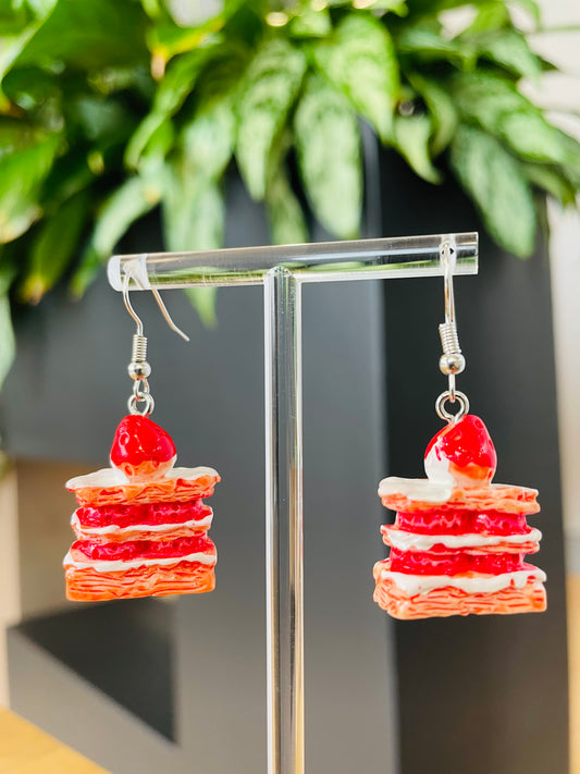 Victoria Sponge Cake Earrings