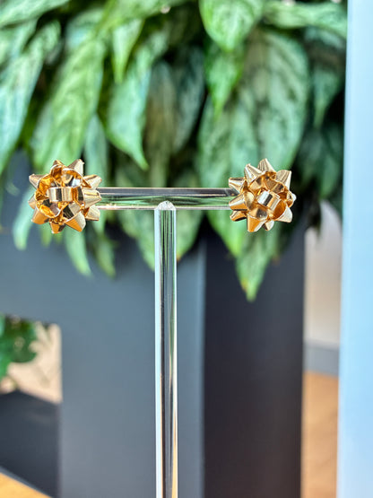 Christmas bow earrings