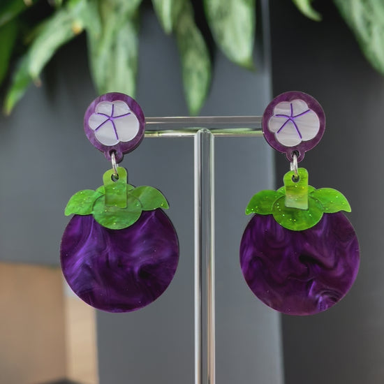 Plum Earrings 
