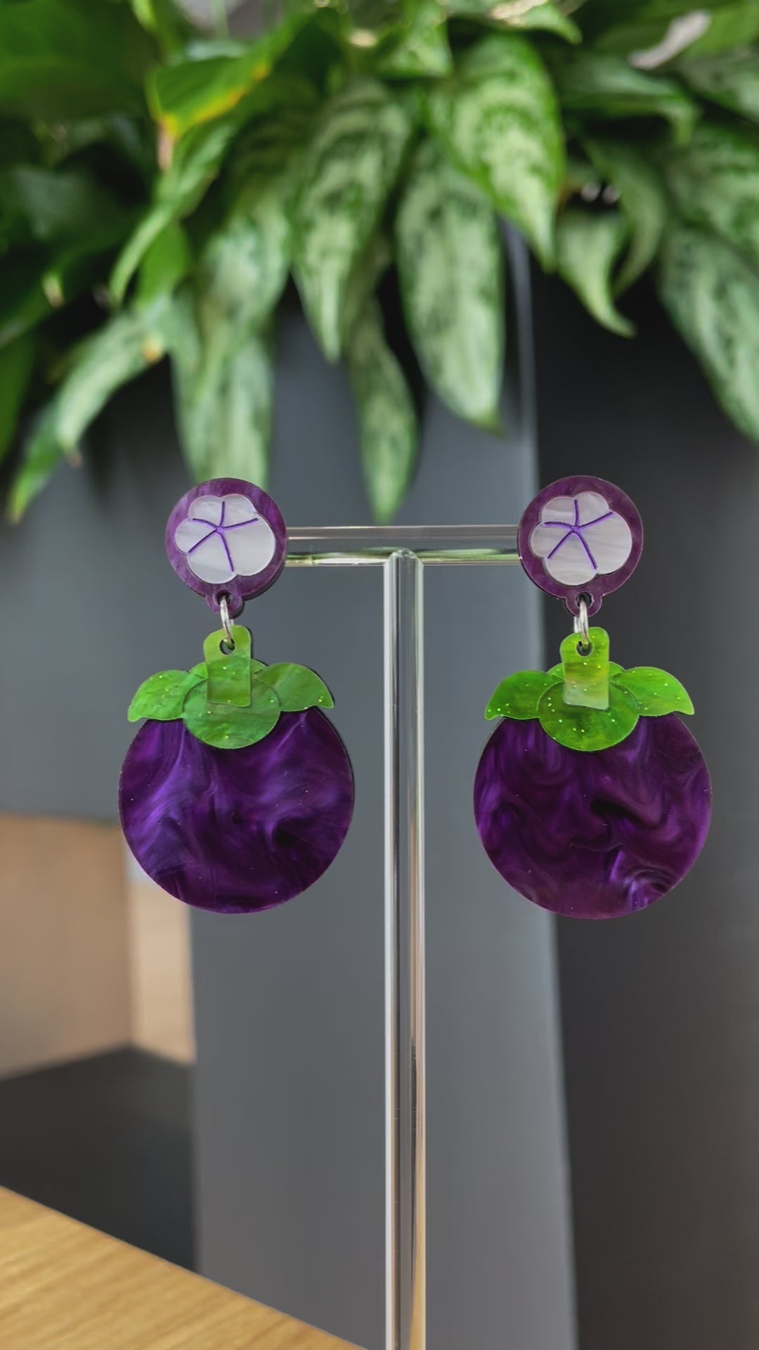 Plum Earrings 