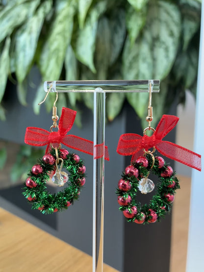 Wreath Christmas Earrings