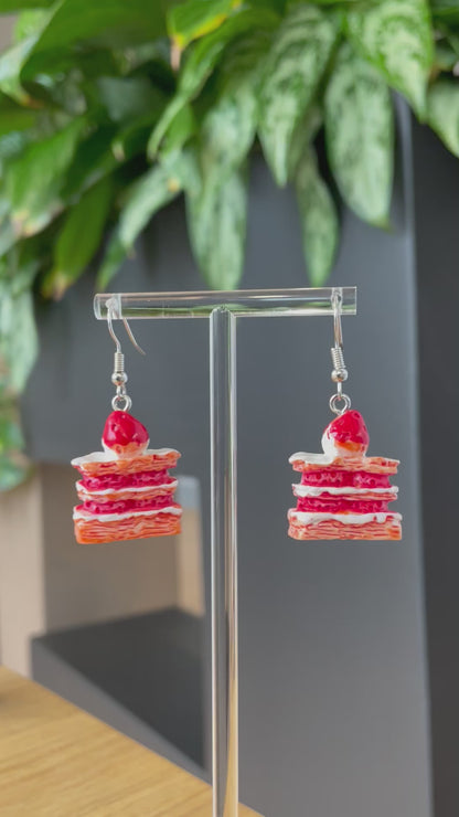 Victoria Sponge Cake Earrings