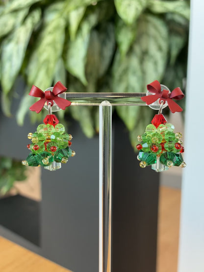 Small Christmas tree earrings