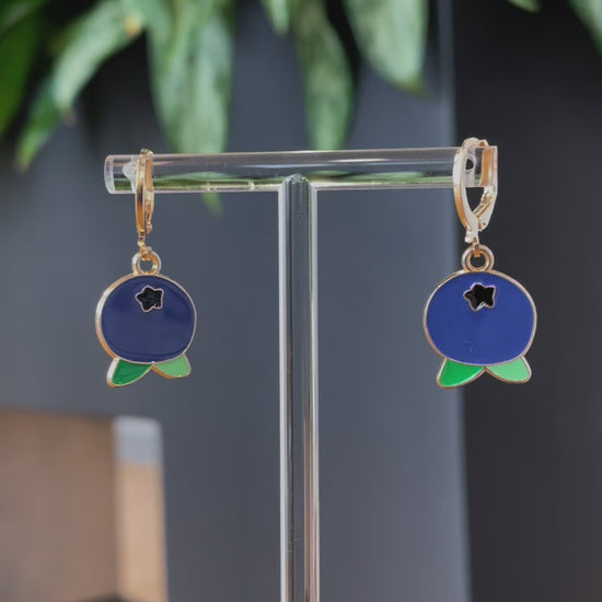 Small Blueberry Earrings