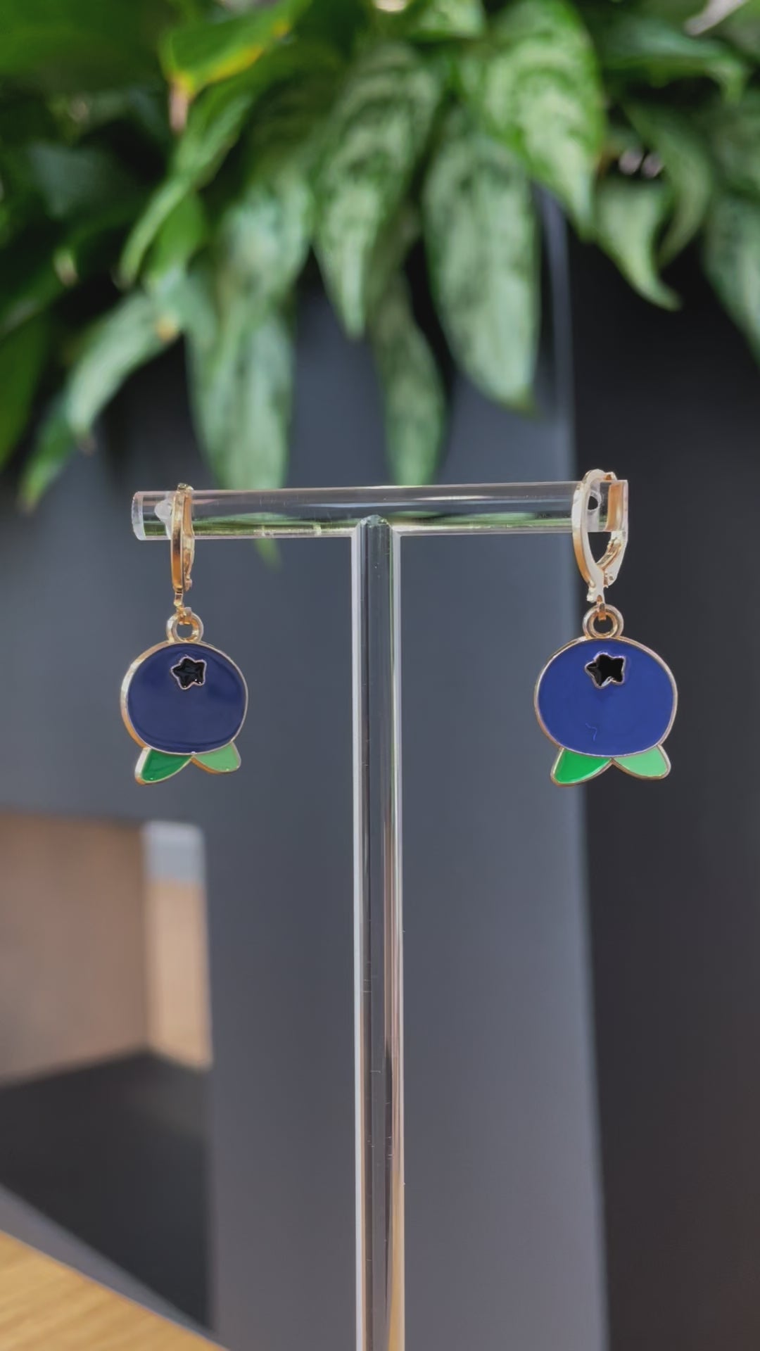 Small Blueberry Earrings