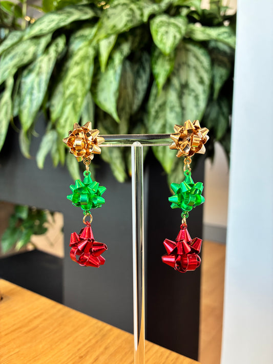 Three times the bow earrings