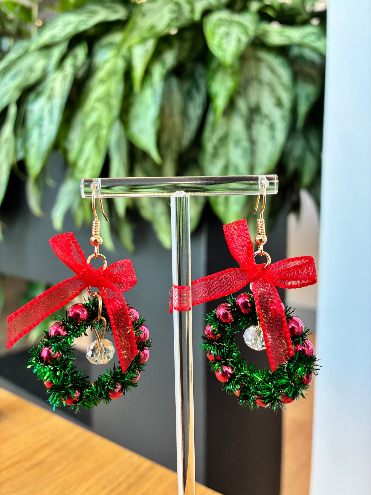 Wreath Christmas Earrings